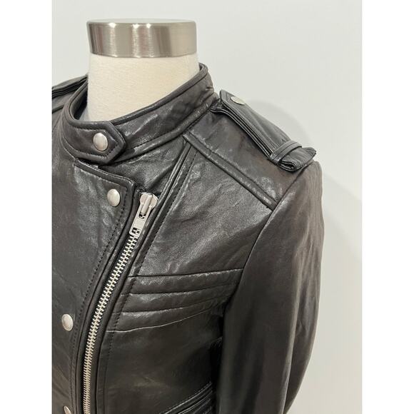 IRO Rojan Brown Biker Leather Jacket - Picture 10 of 16